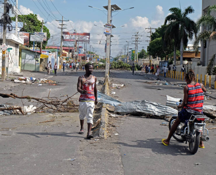 Seit zwei Jahren ist das Land lahmgelegt. Barrikade in Port-au-Prince im November 2019.
